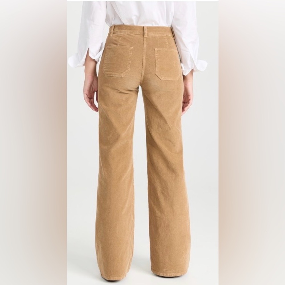 Nili Lotan Florence Wide-Leg Jeans in Camel Brown - Picture 4 of 11